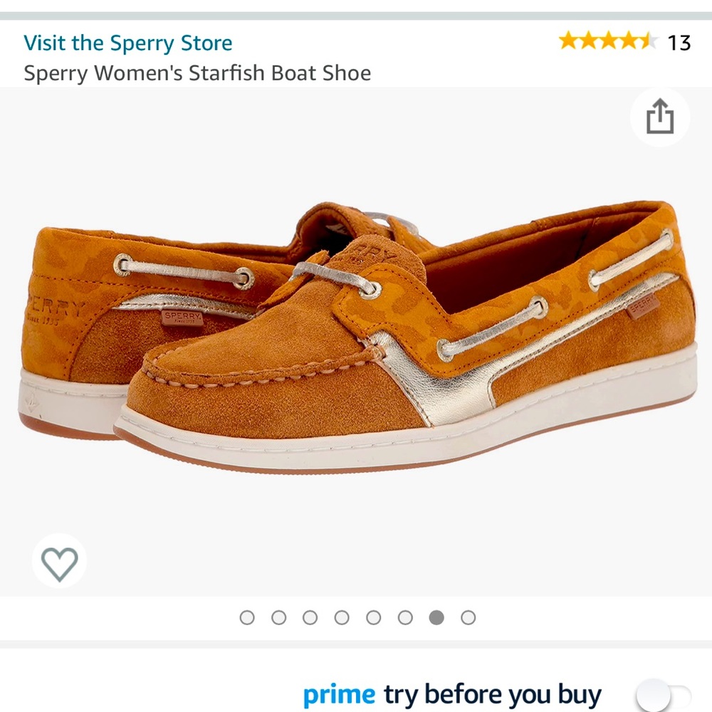Sperry Womans Topsider Starfish Boat Shoes~ Brand New in Box~ Size 7